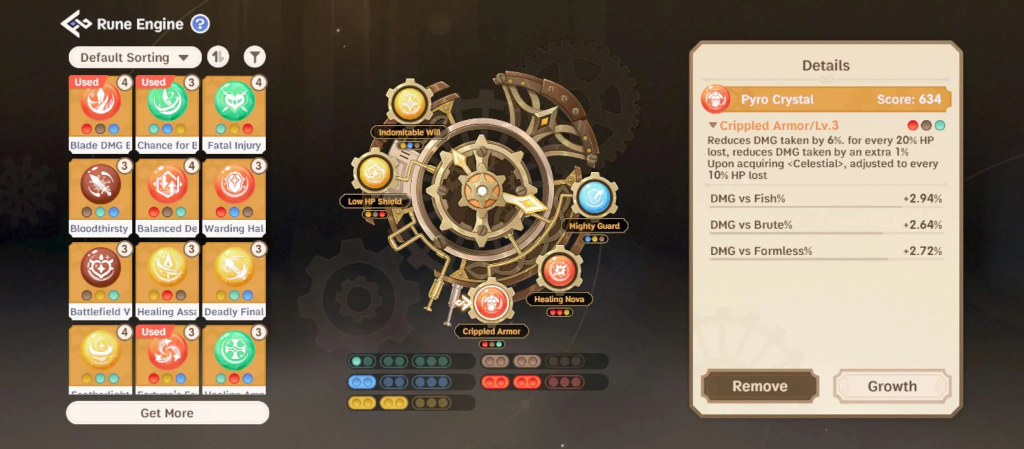 Rune Engine Crippled Armor screenshot for Assassin Cross poison build